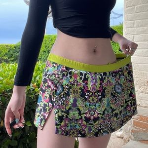 Vintage Patterned Athletic/Swim/Tennis Skirt